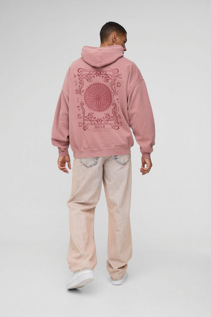 Oversized Limited Edition Puff Print Washed Hoodie