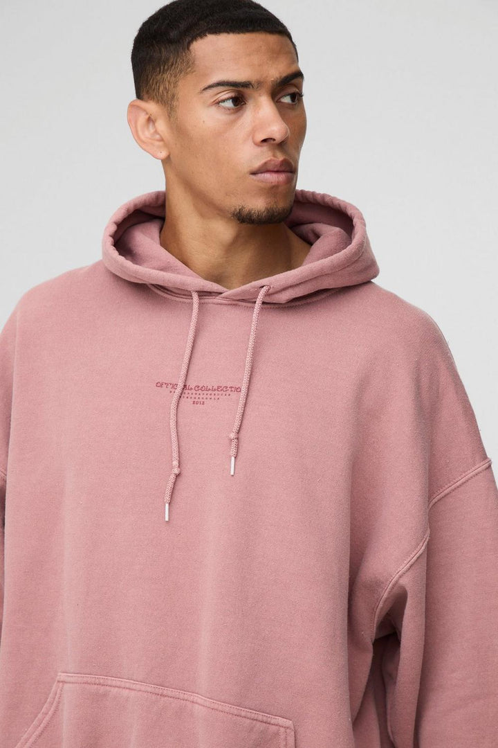 Oversized Limited Edition Puff Print Washed Hoodie