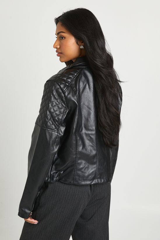 Faux Leather Biker Jacket