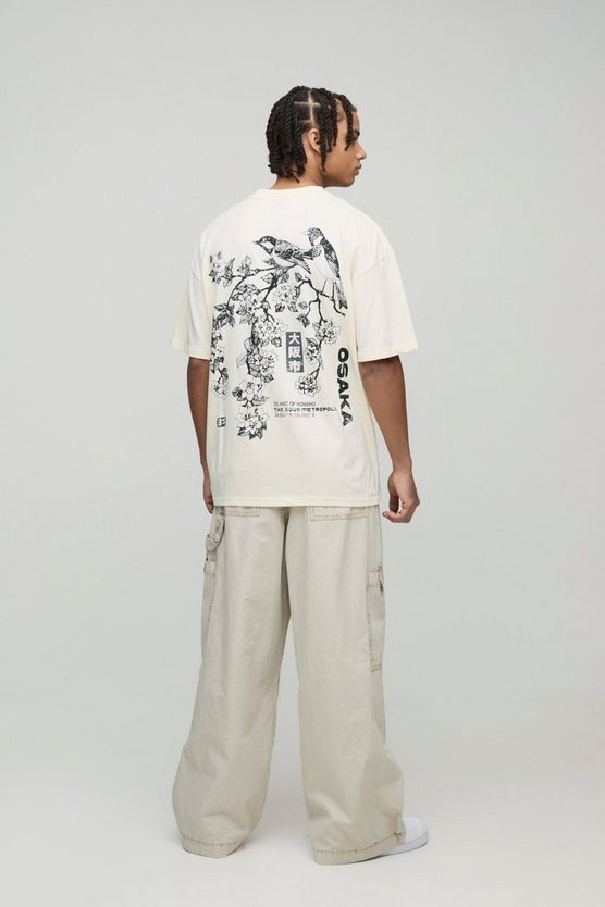 Oversized Blossom Floral Osaka Graphic T-Shirt