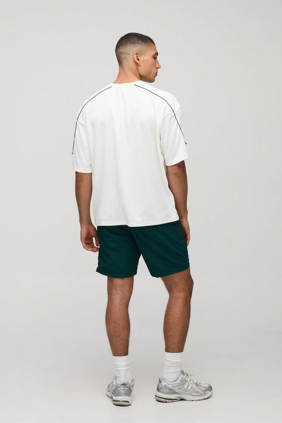 Elasticated Waist Slim Fit Nylon Cargo Shorts