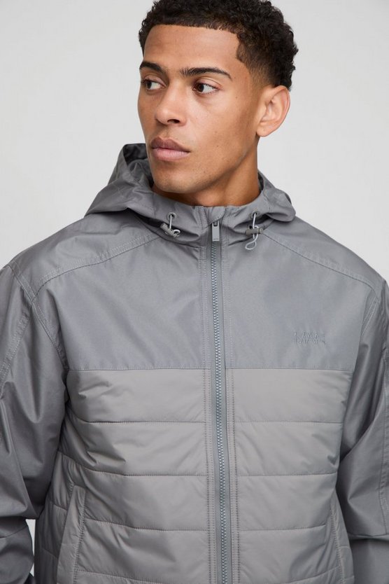 Regular Fit Lightweight Quilted Hooded Jacket