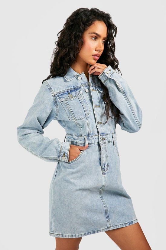 Western Denim Shirt Dress