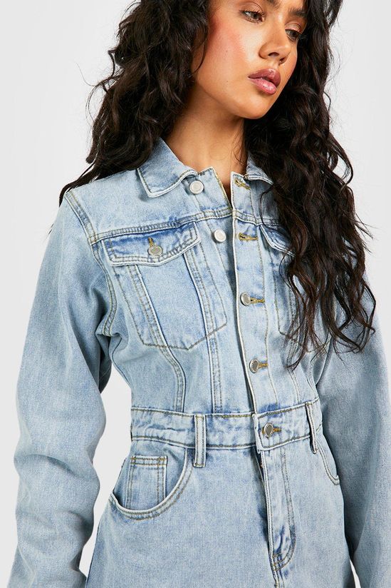 Western Denim Shirt Dress