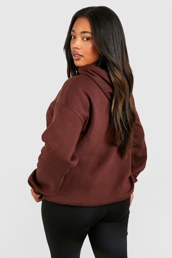 Plus Oversized Embroided Hoodie