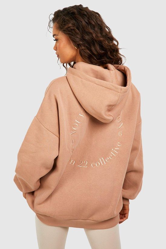 Embroidered Back Oversized Hoodie