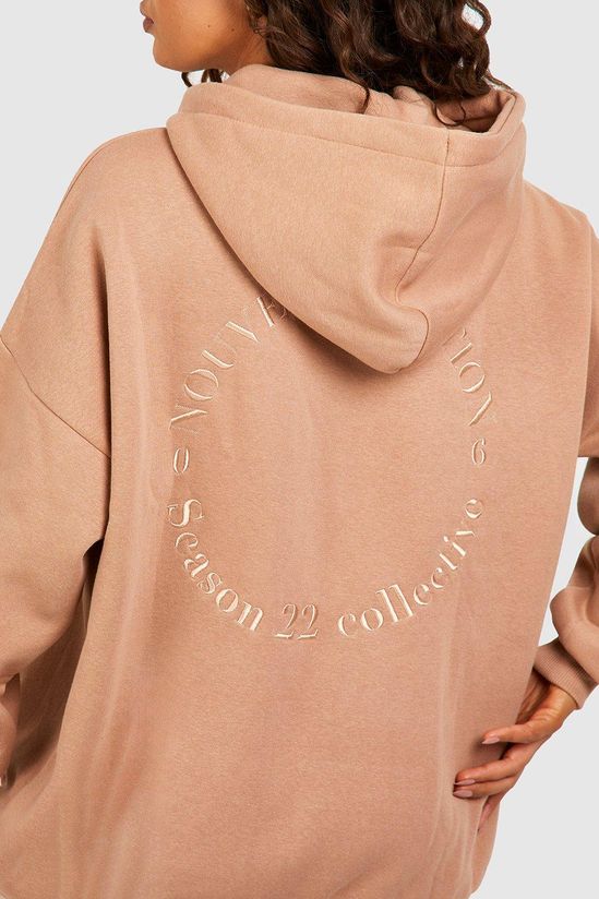 Embroidered Back Oversized Hoodie
