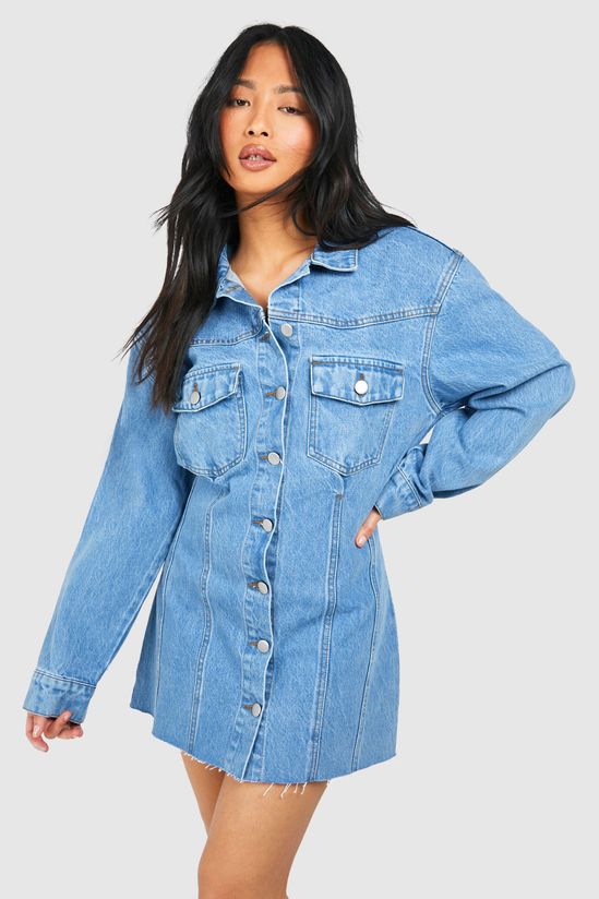 Petite Fitted Denim Mini Dress