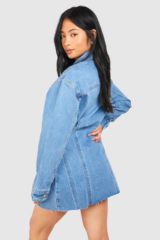 Petite Fitted Denim Mini Dress