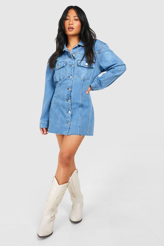 Petite Fitted Denim Mini Dress