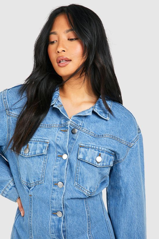 Petite Fitted Denim Mini Dress
