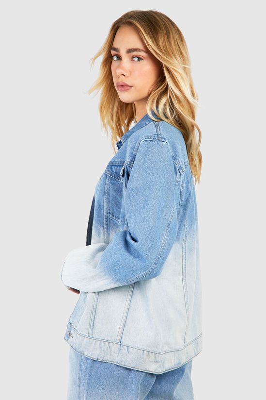 Light Wash Ombre Denim Jacket