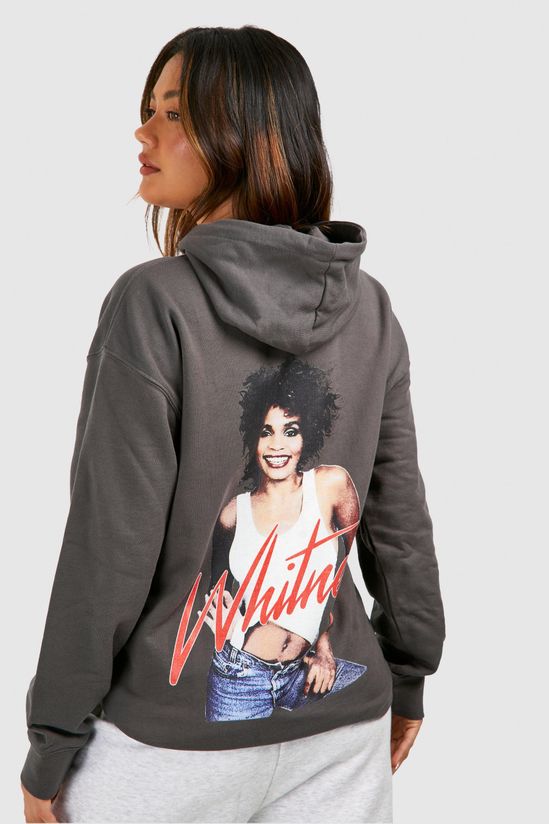 Whitney Houston Licence Printed Oversized Hoodie
