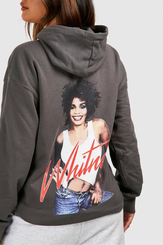 Whitney Houston Licence Printed Oversized Hoodie