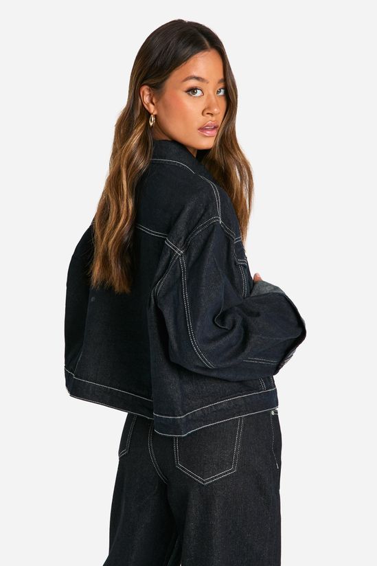 Tall Indigo Deep Turn Up Cuff Denim Jacket