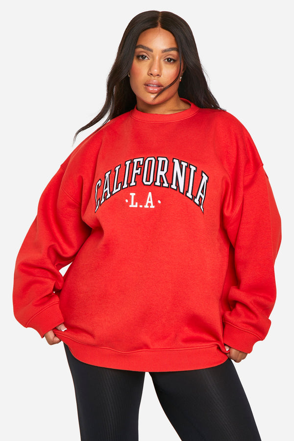 Plus California Applique Oversized Sweatshirt