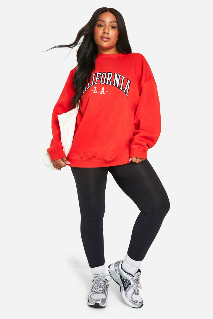 Plus California Applique Oversized Sweatshirt