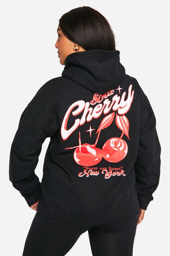 Plus Sour Cherry Oversized Hoodie