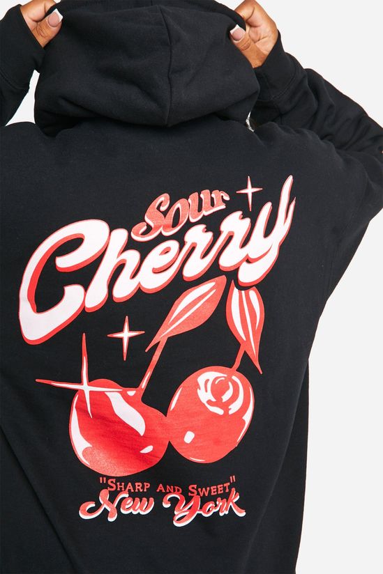 Plus Sour Cherry Oversized Hoodie