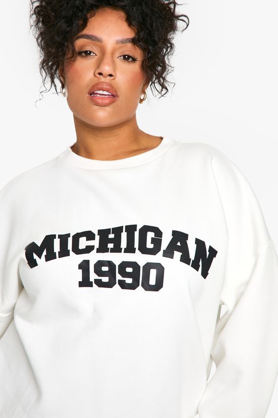 Plus Michigan Crew Neck Sweatshirt