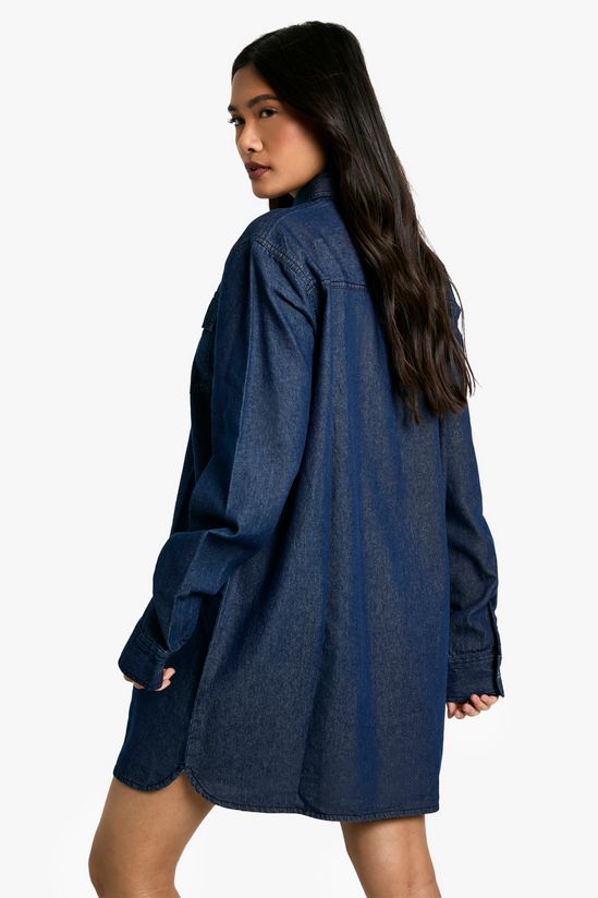 Denim Oversized Shirt Dress