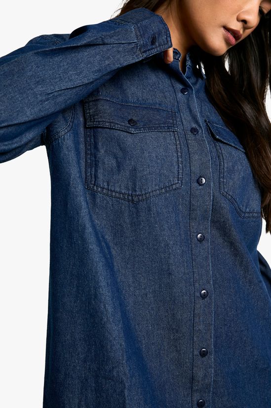 Denim Oversized Shirt Dress