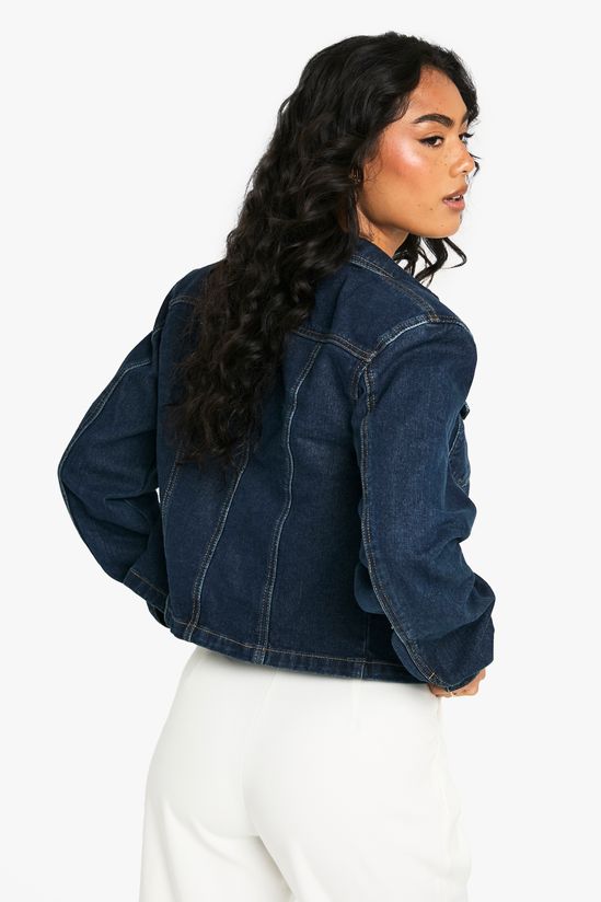 Shoulder Pad Detail Denim Jacket