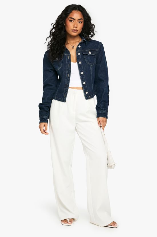 Shoulder Pad Detail Denim Jacket
