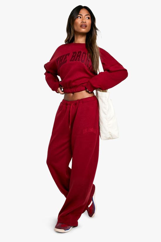 The Bronx Applique Oversized Cropped Sweatshirt
