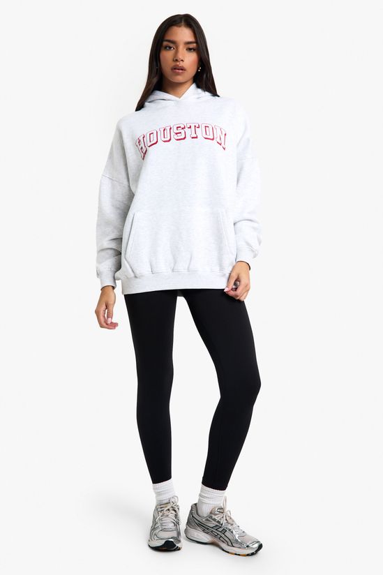 Houston Slogan Oversized Hoodie