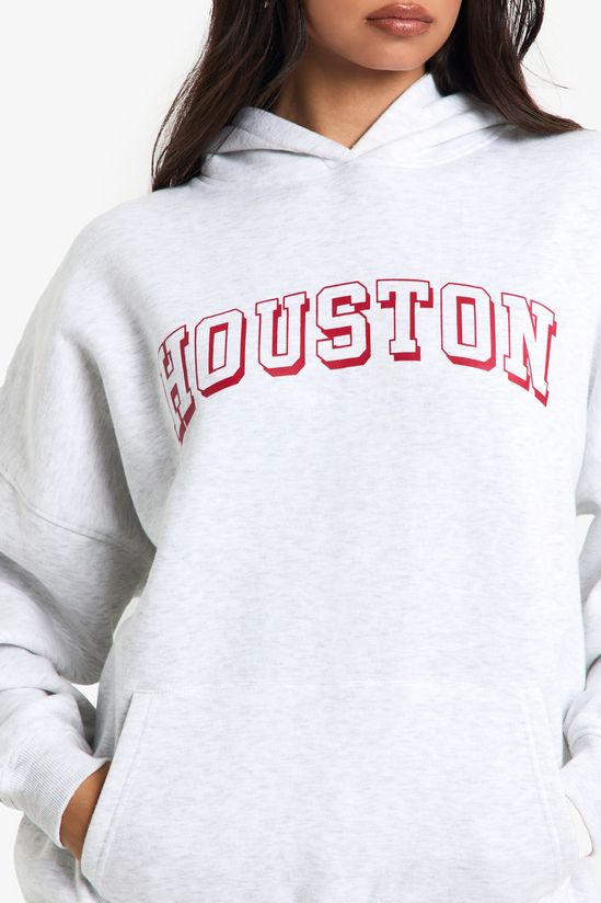 Houston Slogan Oversized Hoodie