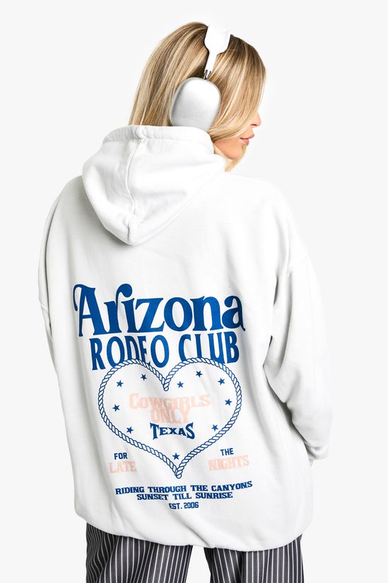 Arizona Rodeo Club Printed Oversized Hoodie