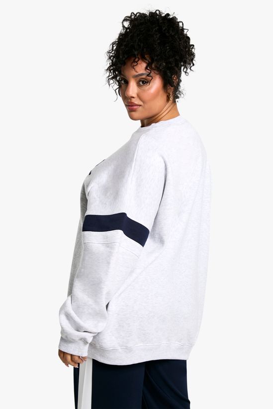Plus Applique Monaco Oversized Crew Neck Sweatshirt