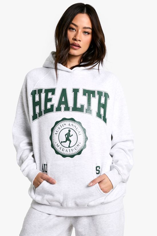 boohoo Tall Health Graphic Printed Oversized Hoodie