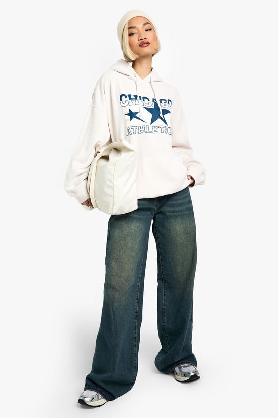 Overdye Chicago Athletics Star Oversized Hoodie