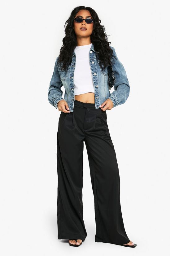 Shoulder Pad Detail Denim Jacket