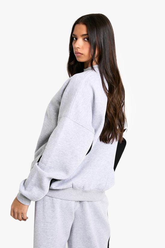 Championship Star Print Colour Block Oversized Sweatshirt
