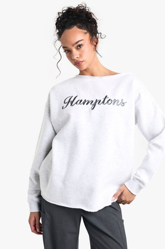 Off the shoulder Embroidered Sweatshirt
