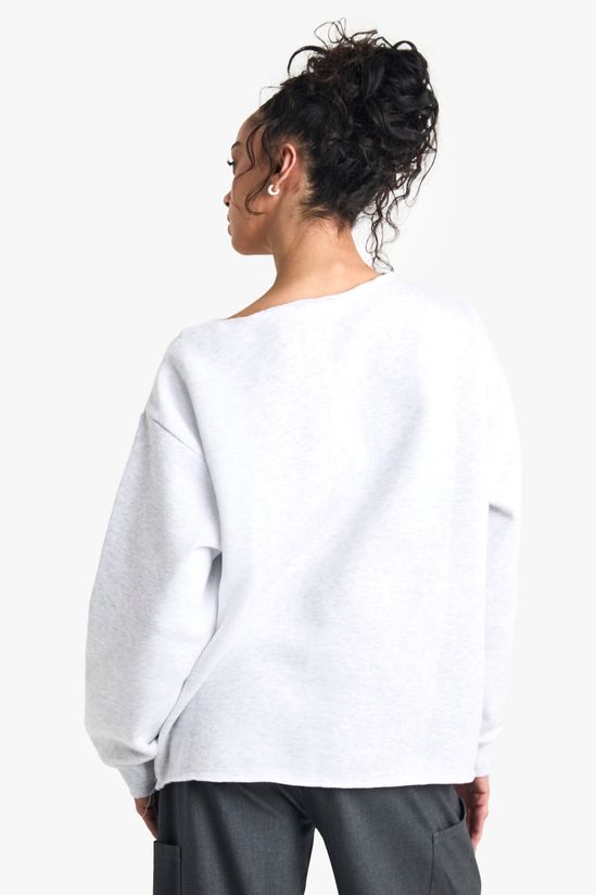 Off the shoulder Embroidered Sweatshirt