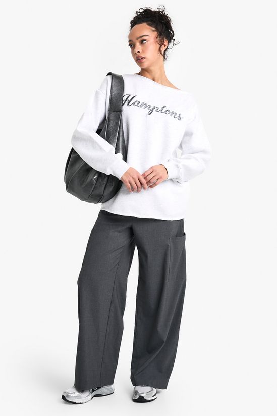 Off the shoulder Embroidered Sweatshirt