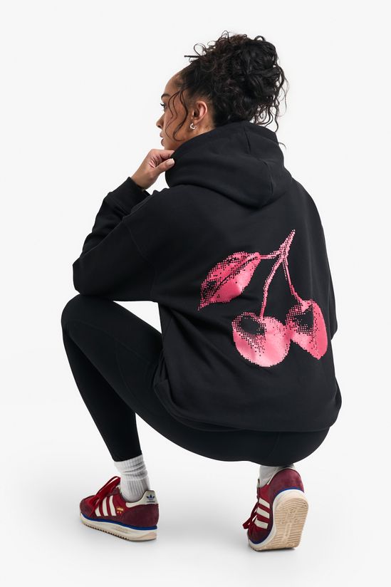 Cherry Graphic Oversized Hoodie