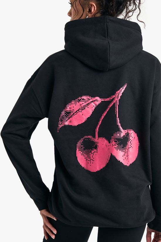Cherry Graphic Oversized Hoodie