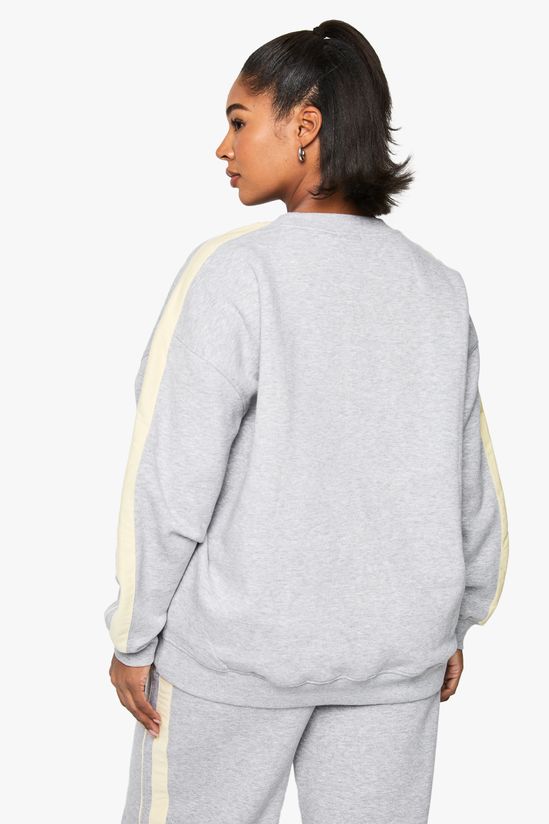 Plus Beverly Hill Side Stripe Oversized Sweatshirt