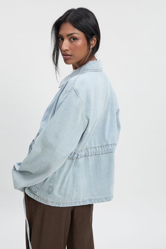 Denim Jacket With Waist Channel