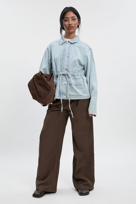 Denim Jacket With Waist Channel