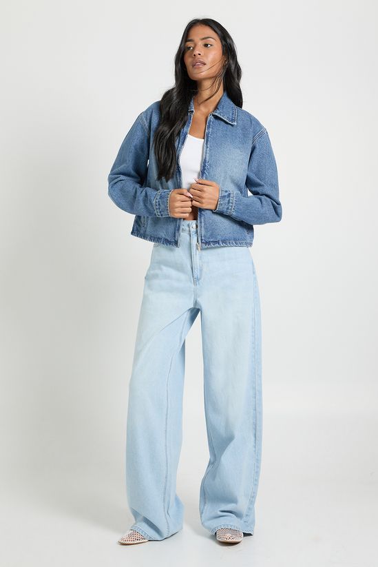 Tall Collared Denim Jacket