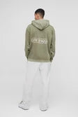Oversized Washed Cote D'Azur Graphic Hoodie