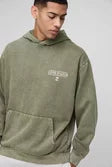 Oversized Washed Cote D'Azur Graphic Hoodie