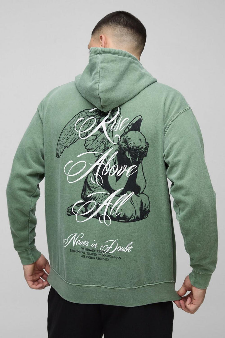 Regular Fit Renaissance Text Graphic Hoodie