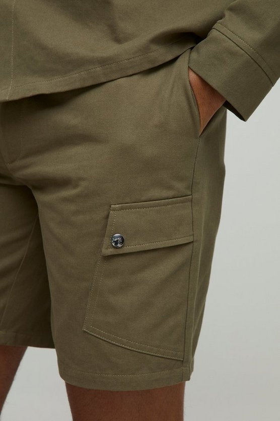 Relaxed Canvas Cargo Short